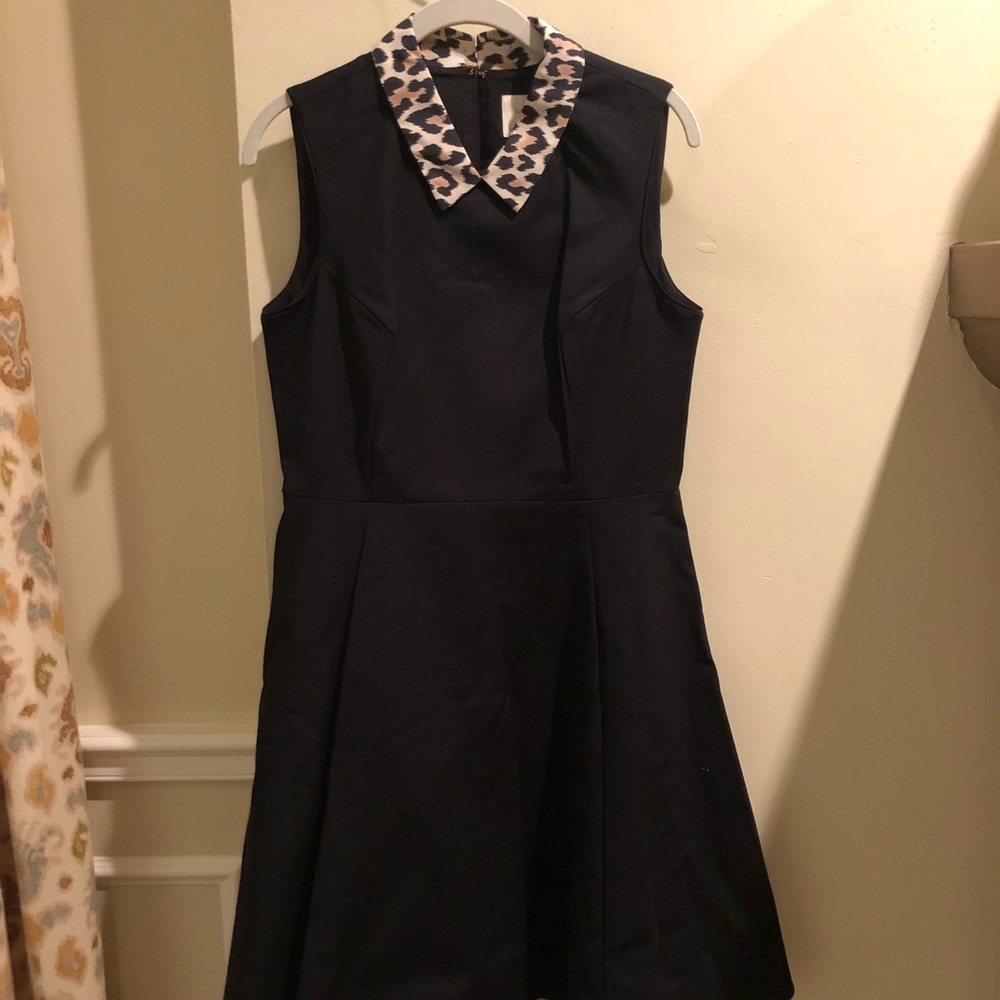 Kate Spade dress with cheetah print collar